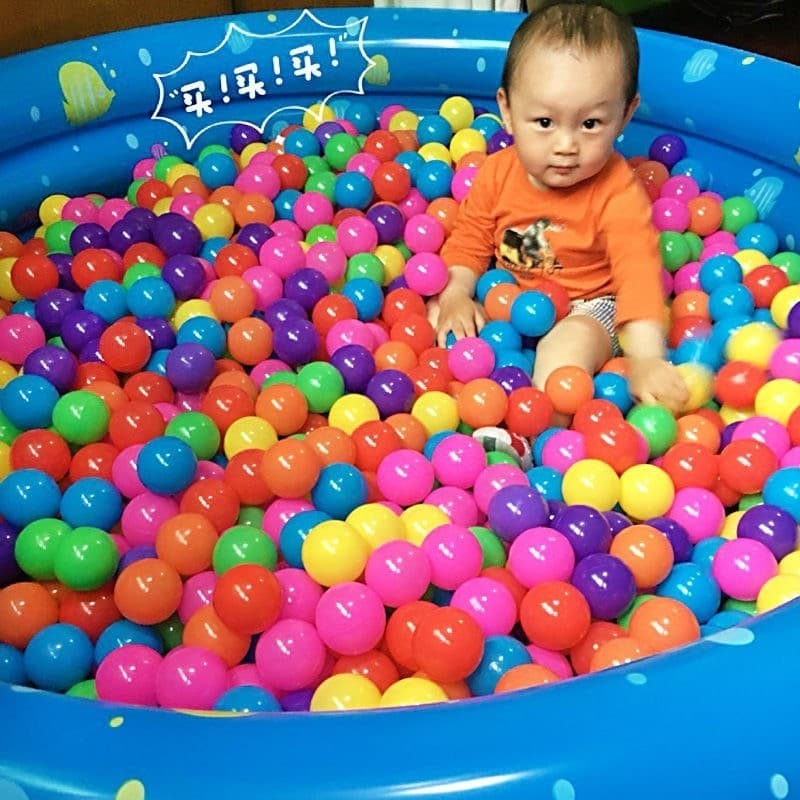 ลูกบอลปลอดสารพิษ ลูกบอลหลากสี 50-100pcs บ้านบอล บ่อบอล บอลสี บอลเด็ก สระบอล ลูกบอลพลาสติก รูปที่ 6