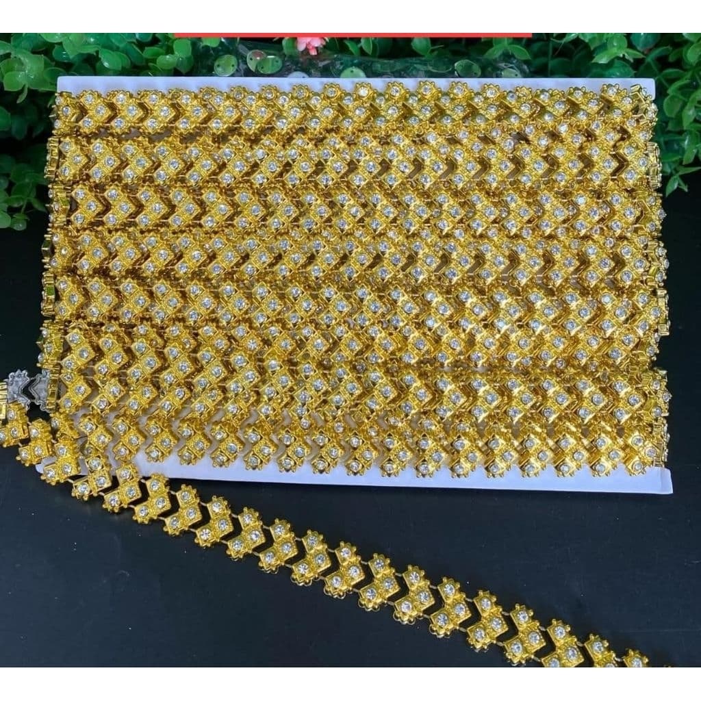 อะไหล่ตกแต่งองค์เทพ 100 cm สำหรับคนใช้น้อย เพชรเส้น พลอยเส้น ทับทิมประดับ ติดเพชร พลอยเทียม คละสี DIY รูปที่ 7
