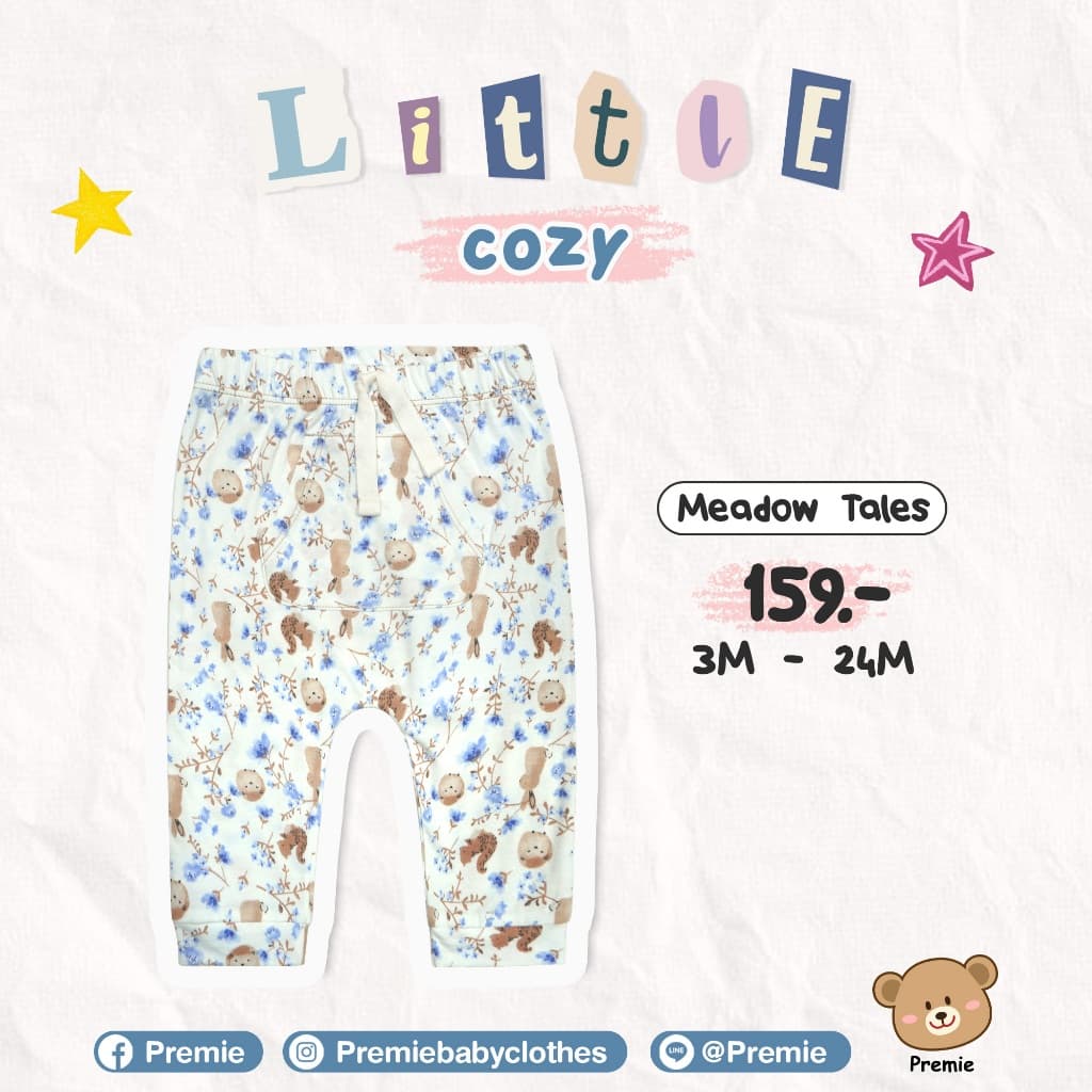 Little cozy กางเกงขายาวสำหรับเด็กเล็ก ลวดลายน่ารักใส่สบาย รูปที่ 2