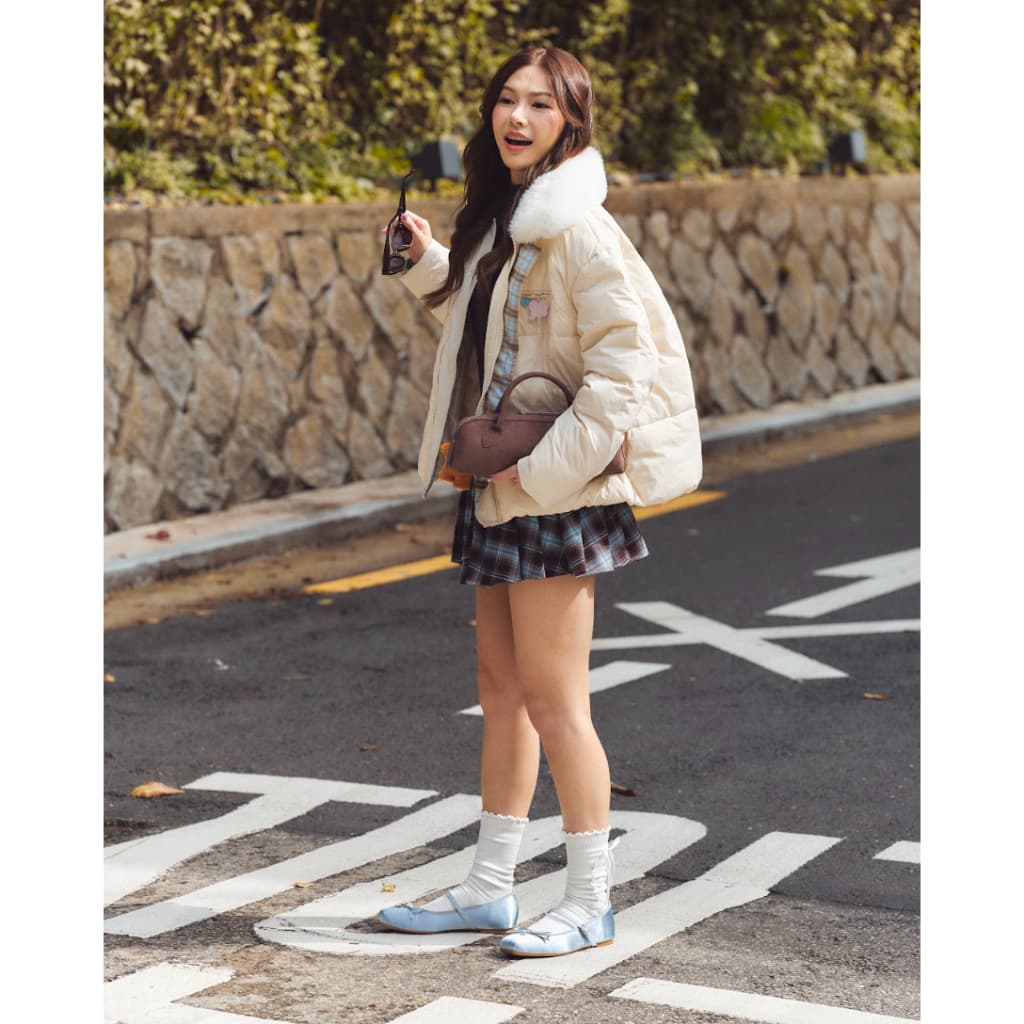 Minx รุ่น Locket jane รองเท้า Maryjane ผ้าซาติน แต่งโบว์ ประดับชาร์ม heart locket / minxshoes รูปที่ 7