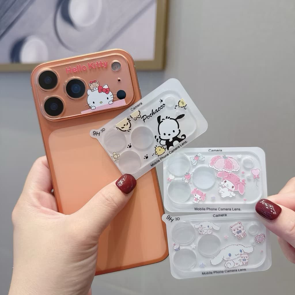 ฝาครอบเลนส์โทรศัพท์สําหรับ iPhone 17 Air 17Pro Max กระจกเทมเปอร์สติกเกอร์ป้องกันการ์ตูนกล้องเลนส์ฟิล์มหน้าจอ Kim รูปที่ 3
