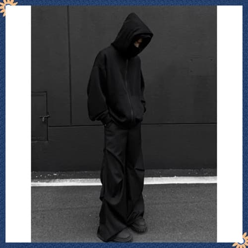CODเสื้อฮู้ดนินจาHoodie with 2 Balaclava Face Covers, Unisex Hoodie in Non-Ruffled กันหนาวและป้องกันแสงแดด เสื้อฮู้ด รูปที่ 4