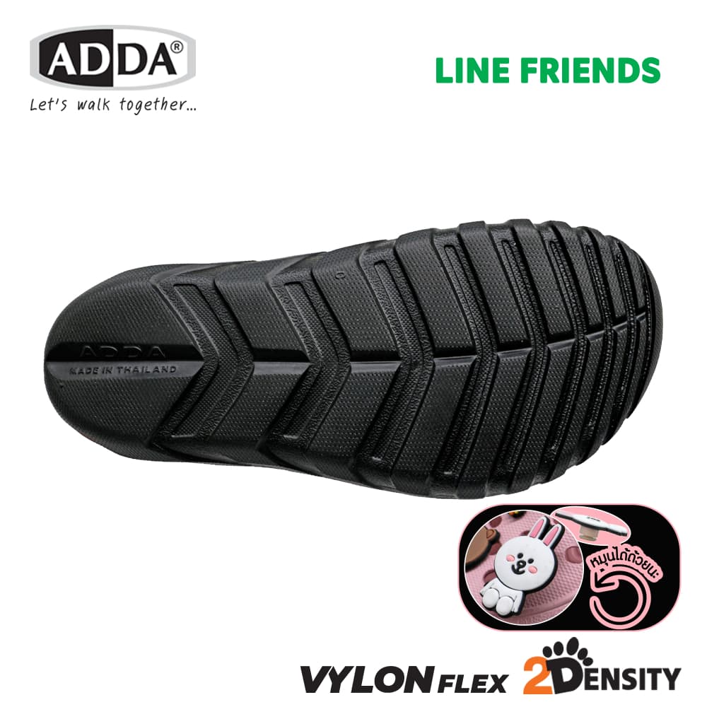 ADDA 2Density LINE FRIENDS รุ่น 5TD24-WC รองเท้าหัวโต รัดส้น ลายการ์ตูนน่ารัก ไซส์ 4-6 รูปที่ 9