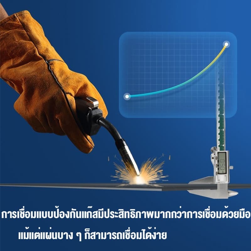 REAIM ตู้เชื่อมอาร์กอน TIG ตู้เชื่อมไฟฟ้า 2 ระบบ รุ่น TIG/MMA-400 มีหน้าจอแสดงกระแสไฟ ตู้อาร์กอน รูปที่ 7