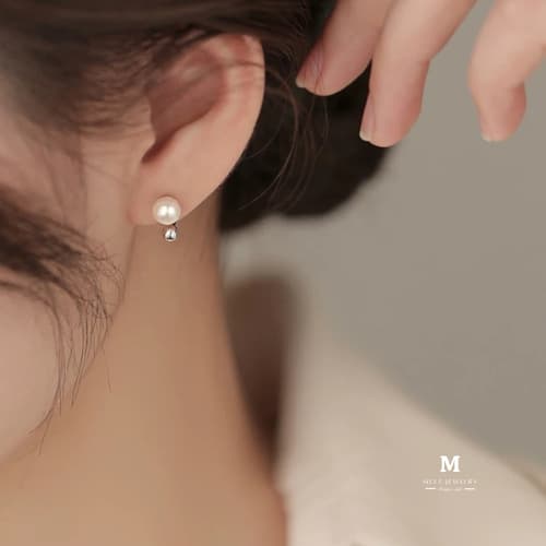 MEET ต่างหูเงิน Miss Eunna ต่างหูมุก ต่างหูแฟชั่น ตุ้มหูผู้หญิง ต่างหูมุก ตุ้มหูเงิน รูปที่ 3