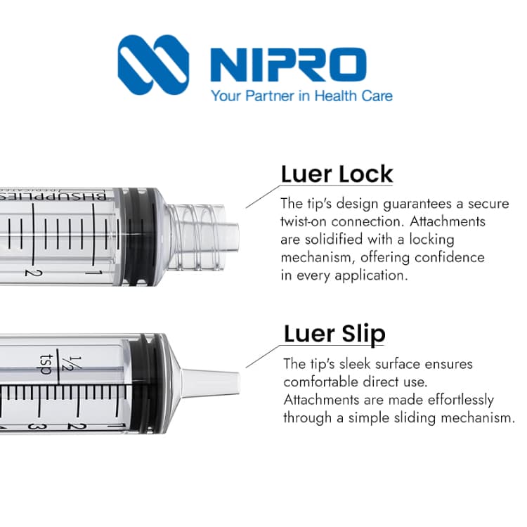 Syringe Nipro ไซริงค์ ขนาด 1 3 5 10 20 50 ml หลอดฉีดยา LS,LL,LDS รูปที่ 2