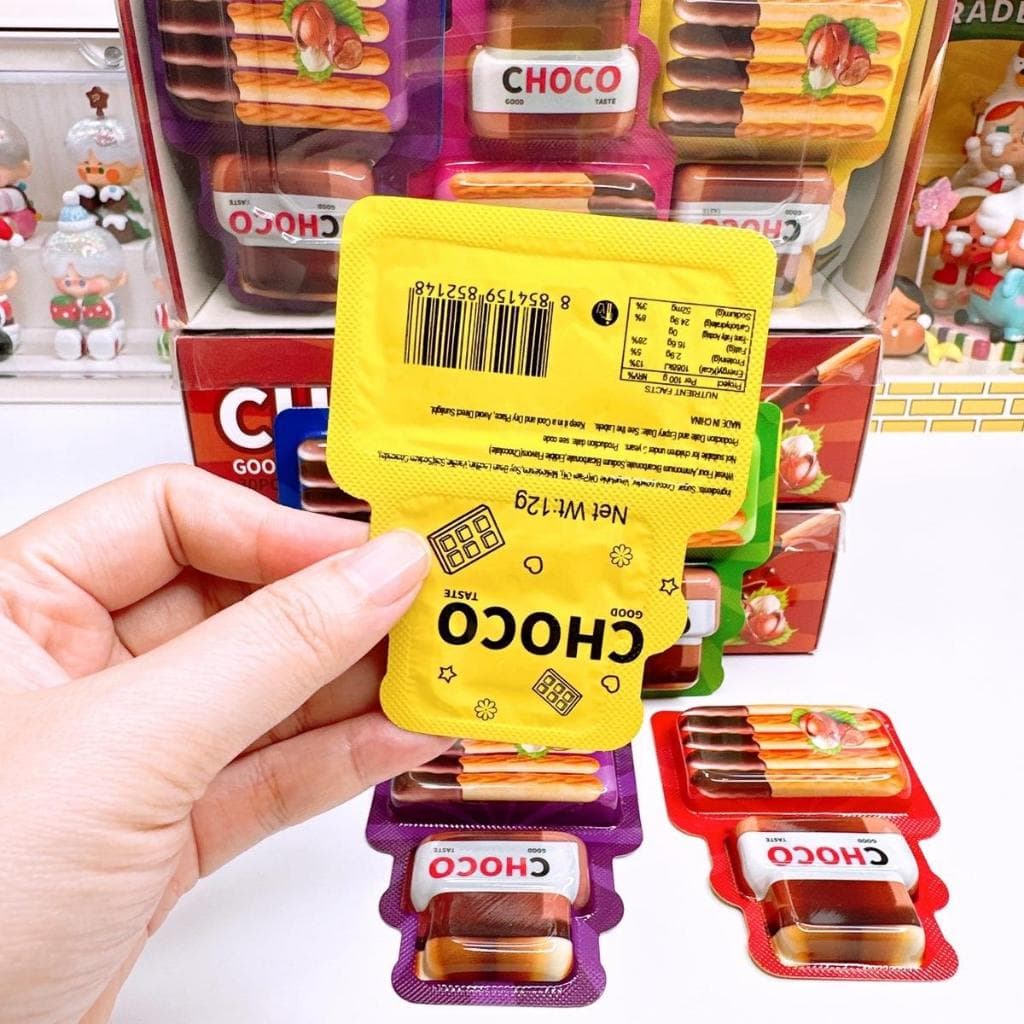 Choco แบบถาดและแบบกระปุก ขนมปังเเท่งบิสกิต จิ้มช็อกโกแลต รูปที่ 6