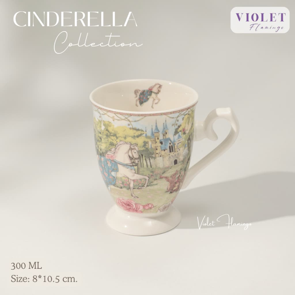 Violet Flamingo Cinderella Collection – แก้วมัคพร้อมกล่องของขวัญ ลายรถม้า & ปราสาท เนื้อเซรามิกพรีเมียม รูปที่ 8