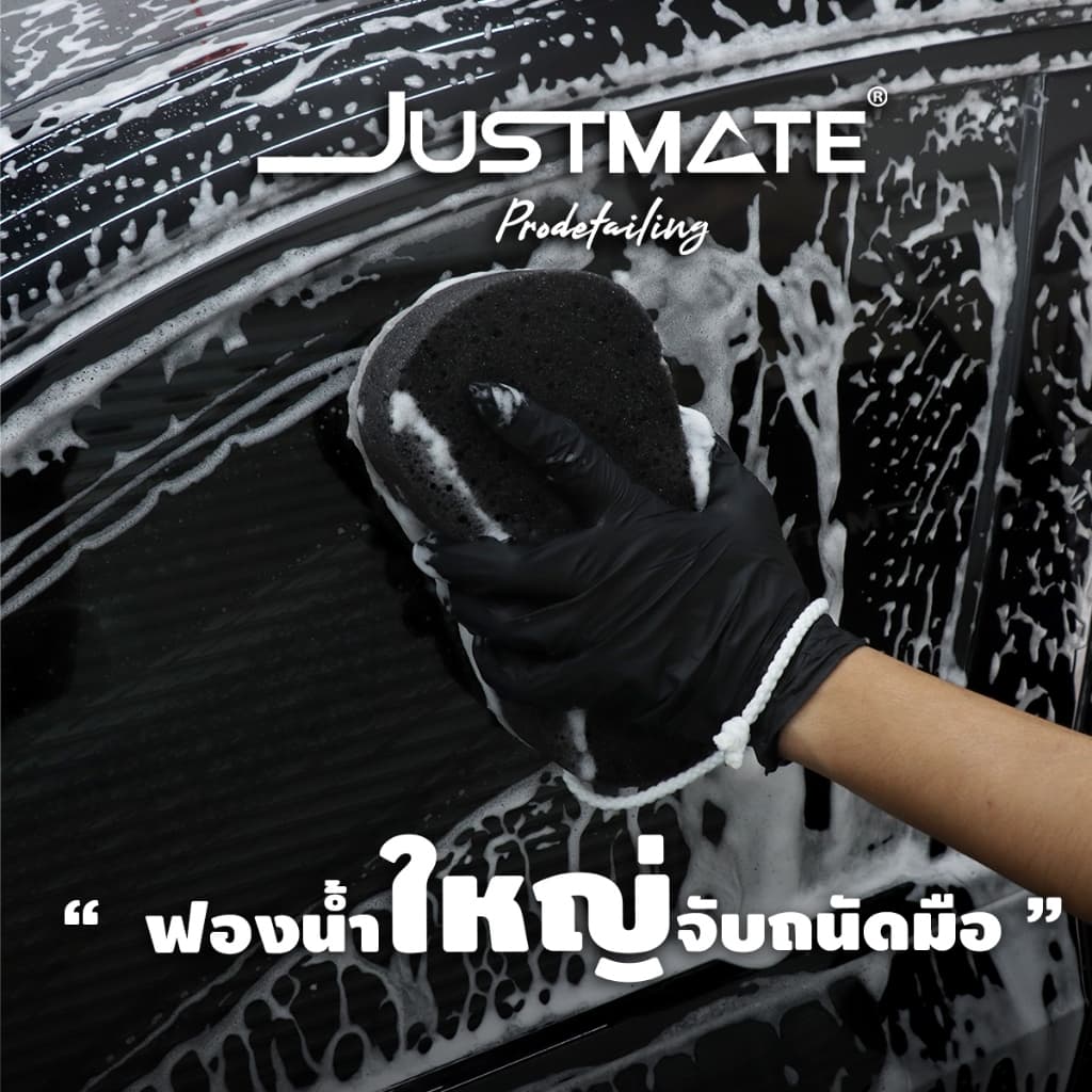 ฟองน้ำทำความสะอาดรถยนต์แบบสองชั้น ฟองน้ำล้างรถ Prowash Sponge Black รูปที่ 5