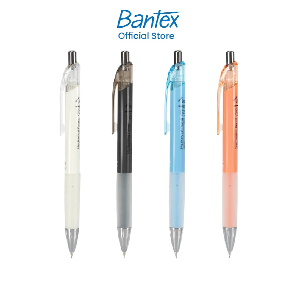 Bantex ดินสอกด ดินสอ 0.5/0.7mm มียางลบในตัว ด้ามหุ้มยาง จับพอดีมือ สีสันสดใส Mechanical Pencil รูปที่ 1