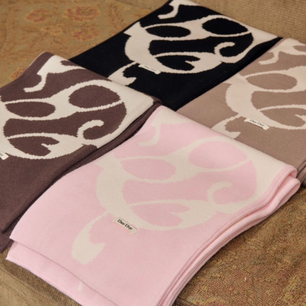 CHUUCHOP - Hope Knitted Scarf ผ้าพันคอถักไหมพรม ปักโลโก้ รูปที่ 7