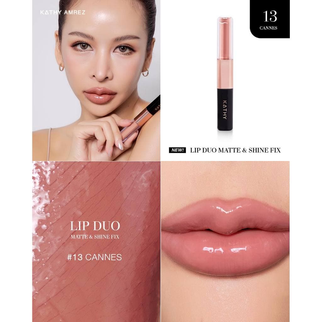 Beauty-Siam แท้ทั้งร้าน !! รุ่นใหม่ล่าสุด KATHY AMREZ Lip Duo Matte & Shine Fix รูปที่ 8