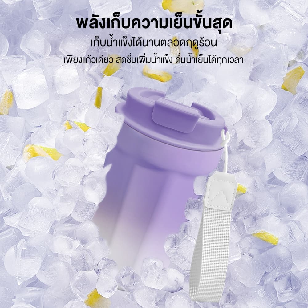 Hohoo แก้วเก็บความร้อน แก้วกาแฟ 420ml เก็บร้อน 8 ชม เย็น 12 ชม พกพาสะดวก เคลือบด้านในด้วยเซรามิก แก้วสุญญากาศ รูปที่ 3