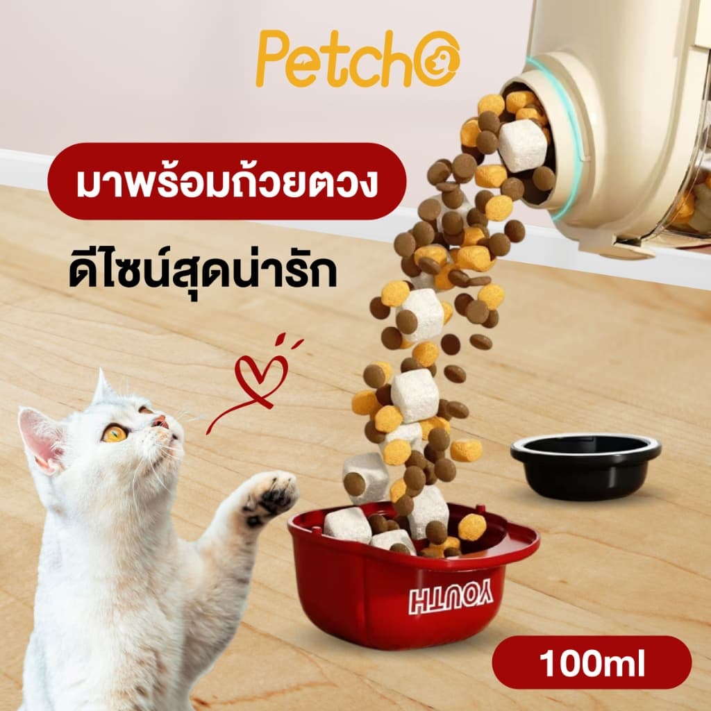 Petcho กล่องใส่อาหารสัตว์เลี้ยง ขวดใส่อาหารแห้ง รูปร่างน่ารัก ฝาปิดแน่น กันความชื้น วัสดุPPปลอดภัย รูปที่ 6