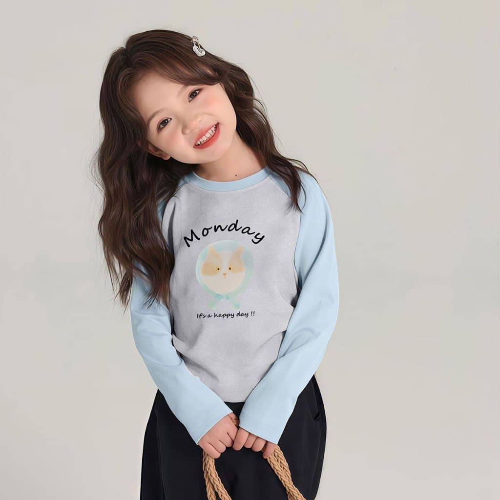 Beryl kidsเสื้อยืดเด็กหญิงเสื้อเด็กแขนยาว คอกลม พิมพ์ลายน่ารัก ลำลองใส่สบาย ใส่ได้หลายโอกาส ผ้านุ่ม งานดี รูปที่ 4