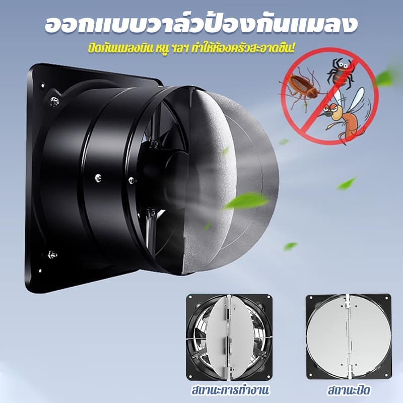 สแตนเลส พัดลมดูดควันน้ำมัน พัดลมระบายอากาศ เครื่องดูดควัน 6/8/10/12นิ้ว ลมแรง คุณภาพดี อายุการใช้งานยาวนาน ในครัว บาร์บี รูปที่ 4