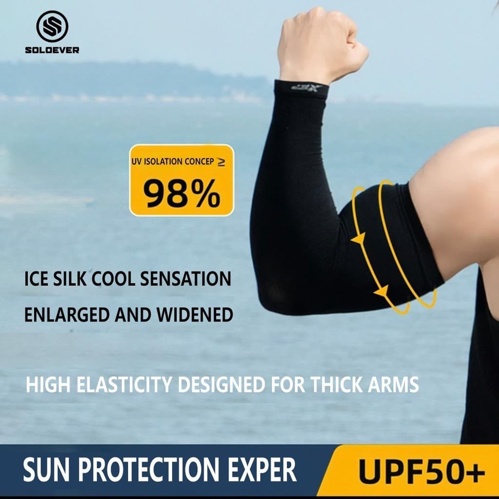 SOLOEVER XXL Plus Size ปลอกแขน ขนาดใหญ่ บางเบา ปลอกแขนกันแดด และกว้างขึ้น เหมาะทั้งผู้ชาย และผู้หญิง รูปที่ 4