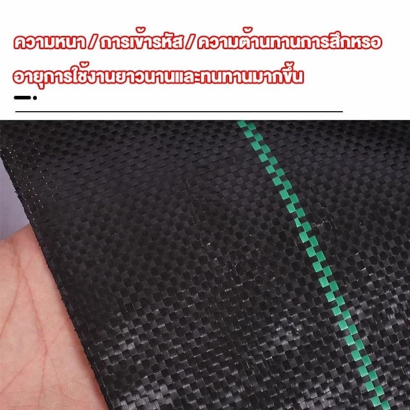 พลาสติกคลุมดิน ผ้าคลุมหญ้า พลาสติกคลุมวัชพืช กำจัดวัชพืช ผ้าคลุมวัชพืช พลาสติกเกรดส่งออก ผสมUV ฆ่าหญ้า 3×100 รูปที่ 3