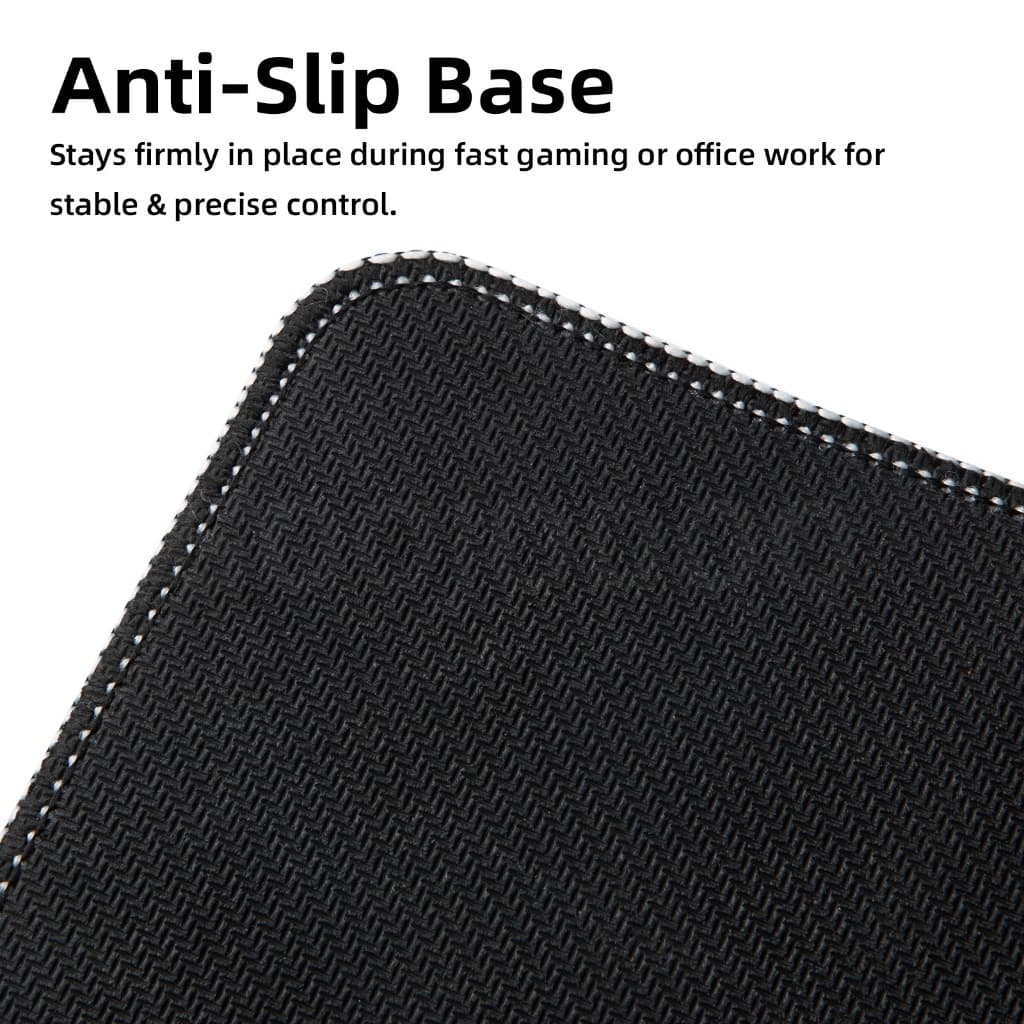 GOOJODOQ แผ่นรองเมาส์ กันลื่น ดีไซน์แบบโอเวอร์ล็อก ยางคุณภาพสูง หนาขึ้น Mouse Pad รูปที่ 3