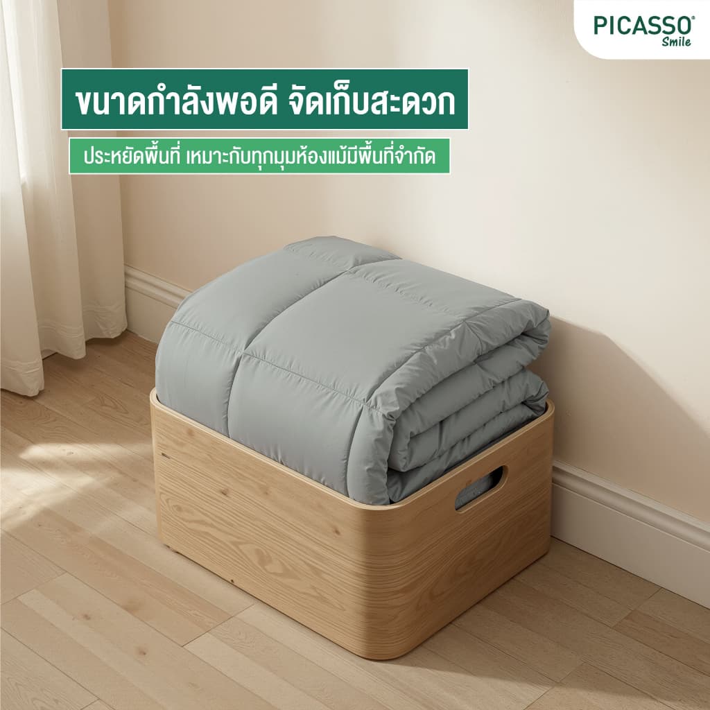 Smile By Picasso ผ้าห่ม 4 Seasons ใยโพลีเอสเตอร์/ผ้าไมโครซาติน ขนาด 60x80 นิ้ว รูปที่ 6