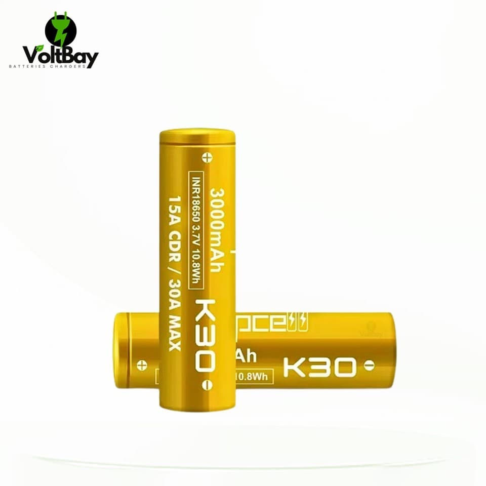 ถ่านชาร์จ Vapcell สีทอง รุ่น 18650 K30 3000mAh 3.7V 15A/30A รูปที่ 6