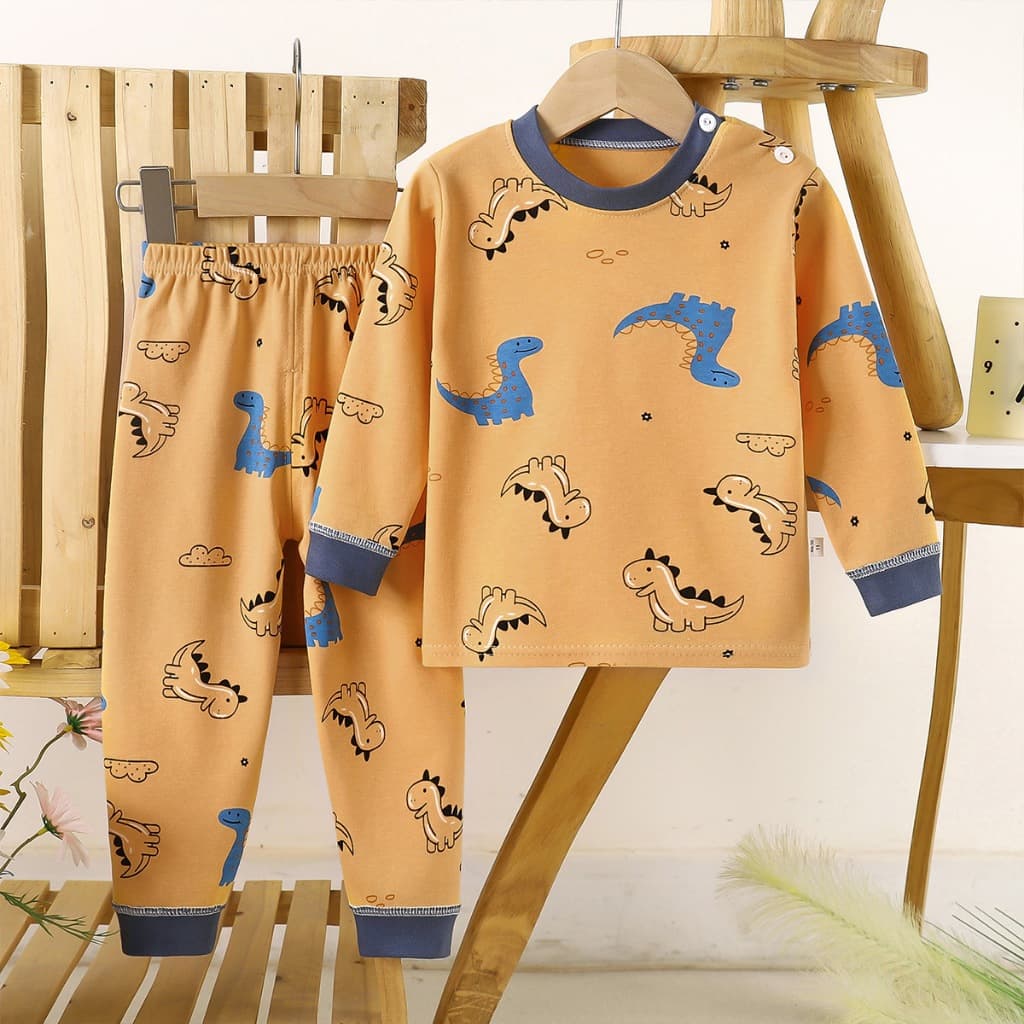 BEAR BABY ชุดนอนแขนยาว ขายาว เสื้อผ้าเด็ก ชุดนอนกันหนาว ผ้าcotton อายุ6เดือน-5ปี รูปที่ 5