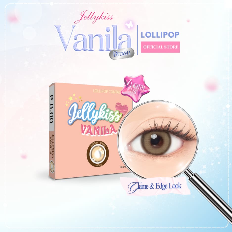 Lollipop Jellykiss Contact Lens Vanila Brown คอนแทคเลนส์ รูปที่ 4