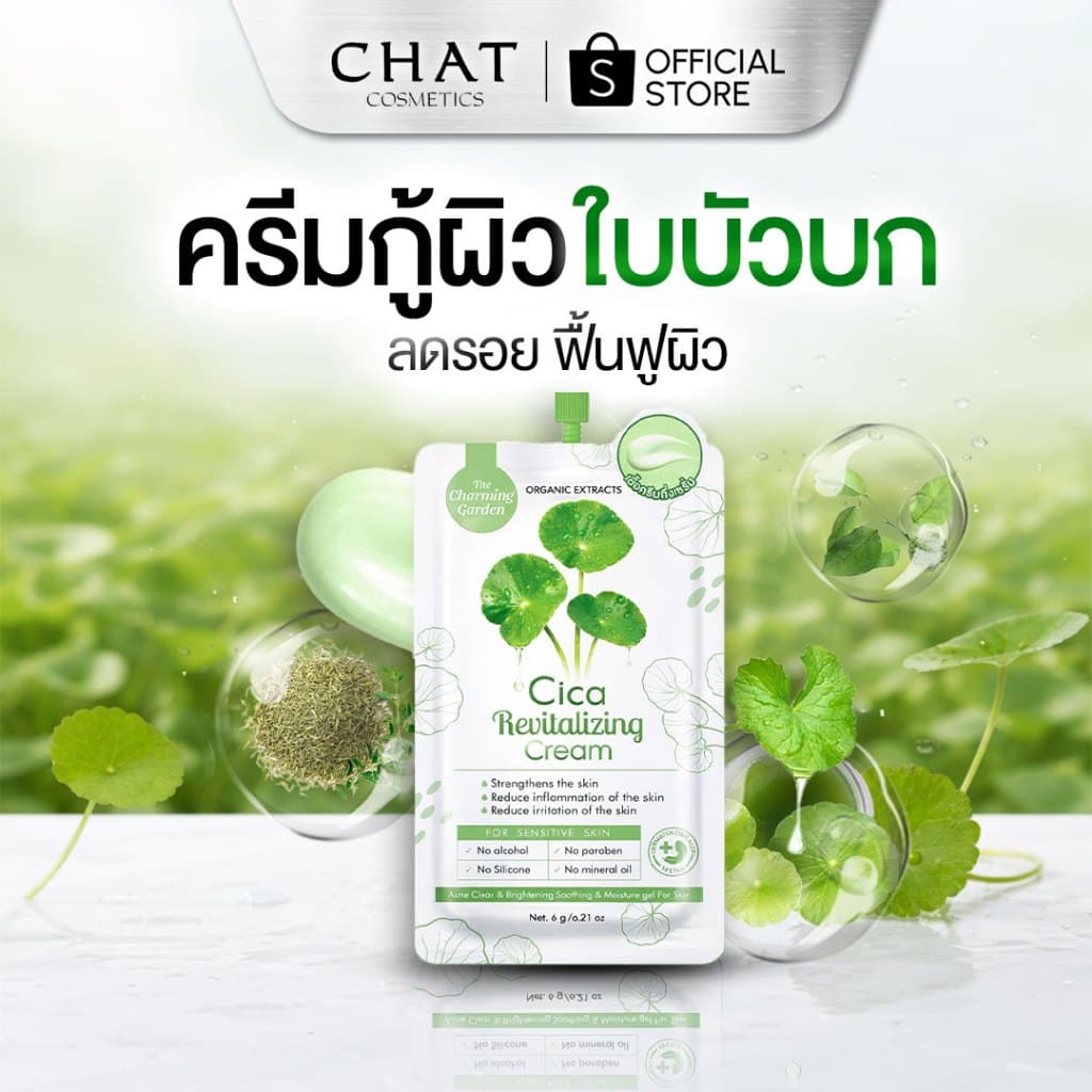 ครีมกู้ผิวใบบัวบก Cica Revitalizing Gel รูปที่ 2