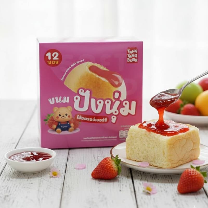 ขนมปังนุ่มไส้ช็อกโกแลตและเผือก นุ่มฟู หอมเข้มข้น อร่อยมาก สามารถทานเป็นอาหารเช้าได้ รูปที่ 9