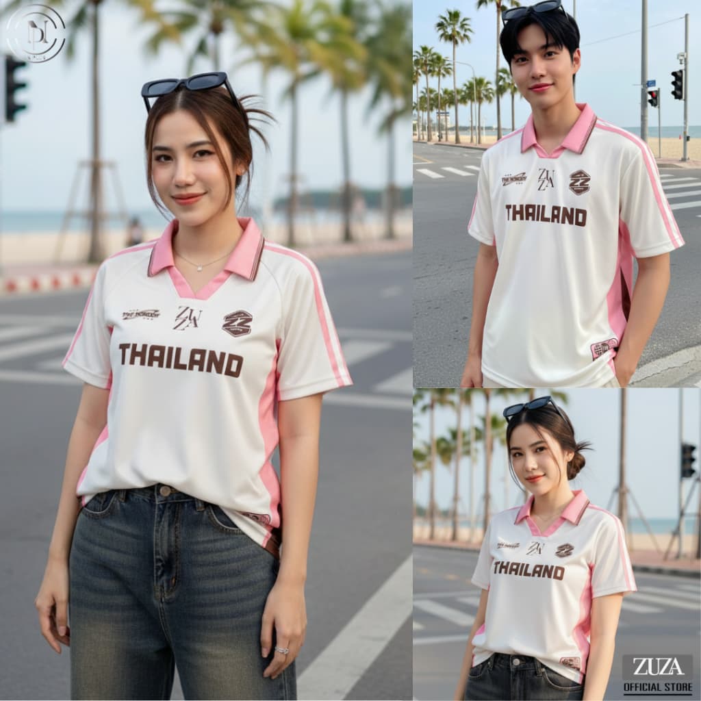 ZUZA - Jersey Thailand Collection เสื้อโปโลคอปก แขนสั้น " ทีมไทยแลนด์ " ทรงโอเวอร์ไซส์ เนื้อผ้าไมโครฯ สวมใส่สบาย รูปที่ 9
