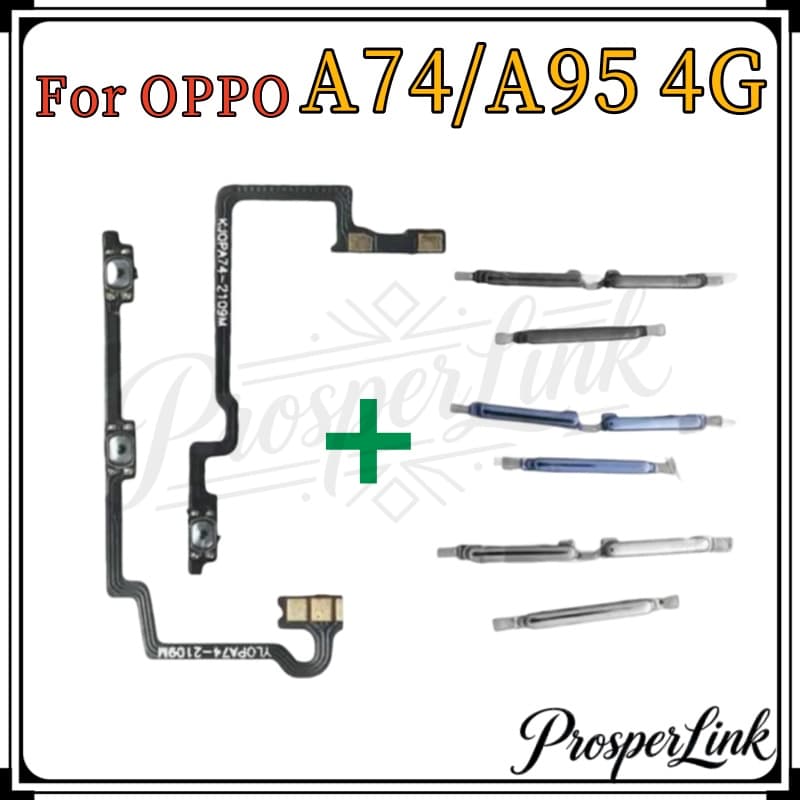ปุ่มปรับระดับเสียงไฟสําหรับ OPPO A74 4G A95 4G ปุ่มปรับระดับเสียงไฟด้านข้าง Key Flex Cable อะไหล่ซ่อมโทรศัพท์ Power รูปที่ 1