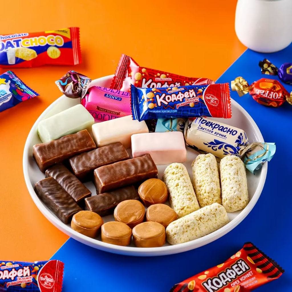 ซื้อ 1 แถม 1 russian candy 1000g ช็อกโกแลตรัสเซีย เข้มข้น หอม หวานละมุน หลายรส อร่อย ของขวัญปีใหม่ รูปที่ 4