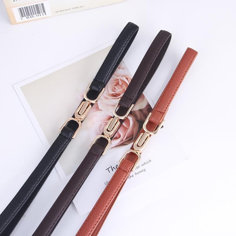 !! ผู้หญิงปรับยืด PU อเนกประสงค์เอวเข็มขัดกระชับสัดส่วนเอว Cincher ชุด แฟชั่นทันสมัย วินเทจ หัวเหล็ก รูปที่ 9