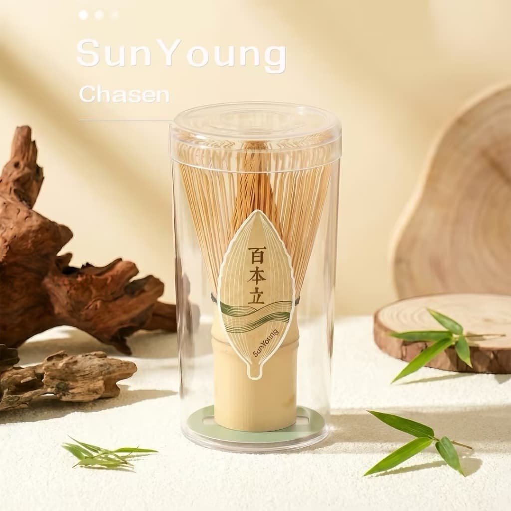 Matcha Whisk Chasen ชาเซ็นไม้ไผ่แท้ 100 เส้น SunYoung แปรงมัทฉะ อุปกรณ์ชงชาแบบไม้ไผ่ แปรงคนมัทฉะ แปรงชาเขียว รูปที่ 2