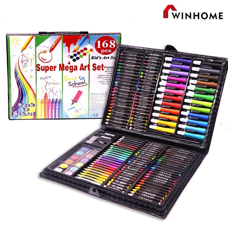 พาเลทชุดระบายสี เซ็ทใหญ่ 168 ชิ้น.COD รูปที่ 1