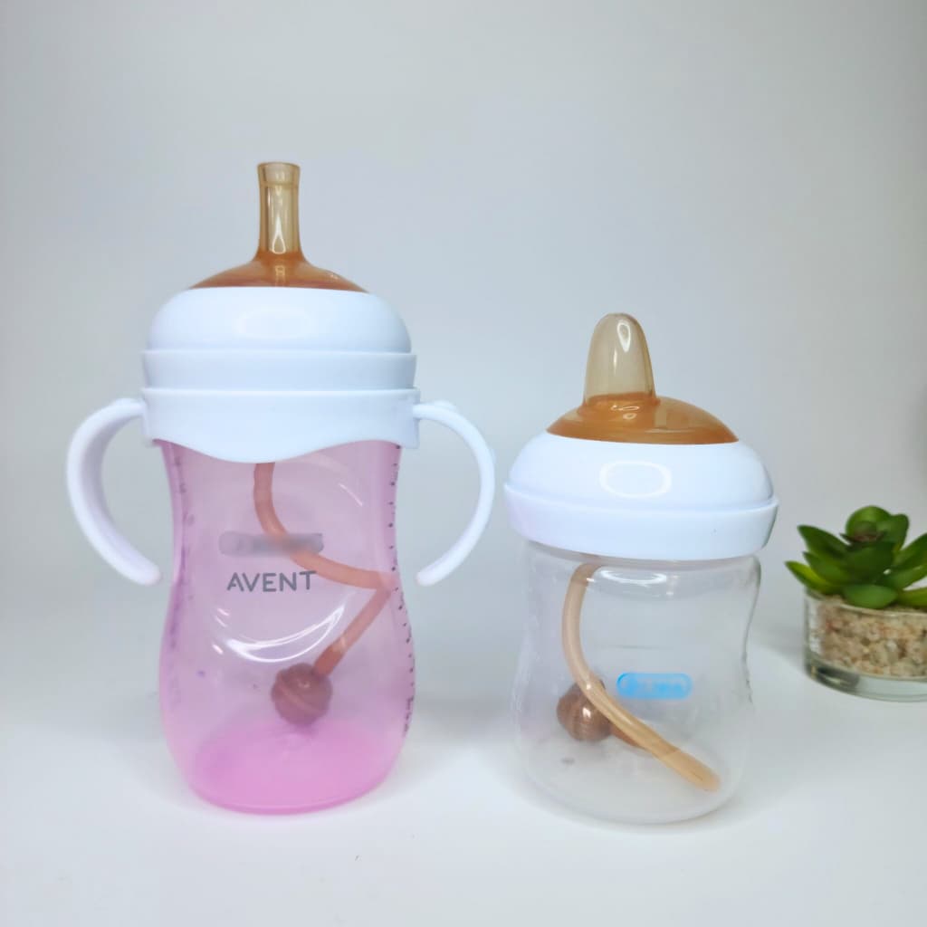 หลอดหัดดื่ม สำหรับเด็ก ใส่ได้ 4-10 ออน ซิลิโคนฟรูตเกรด ปลออดภัย หลอดหัดดื่มคอกว้าง รูปที่ 3
