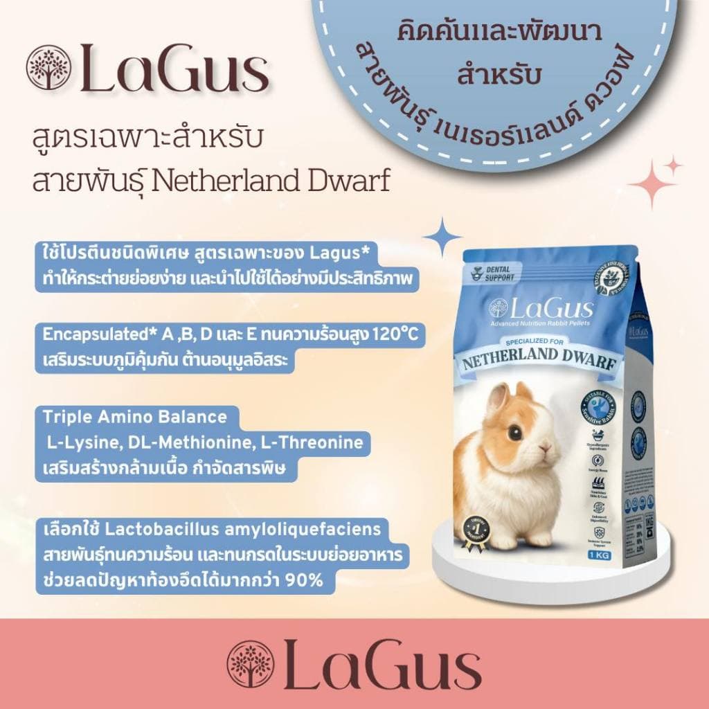 Lagus - อาหารเม็ดสำหรับกระต่าย 1kg รูปที่ 4