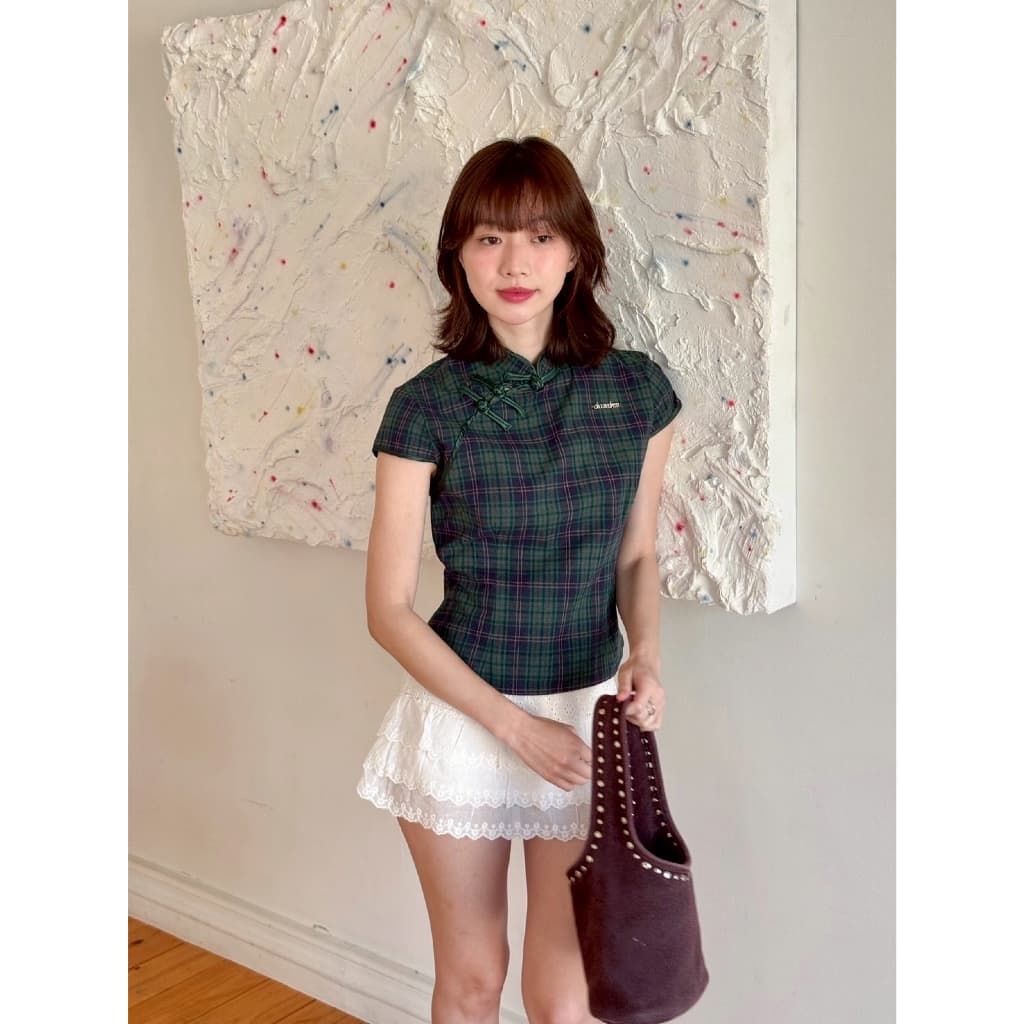 Choosedress A4679 Chu Qipao Top เสื้อตรุษจีนแขนสั้น ตรุษจีน 2026 ปีเสือ รูปที่ 2
