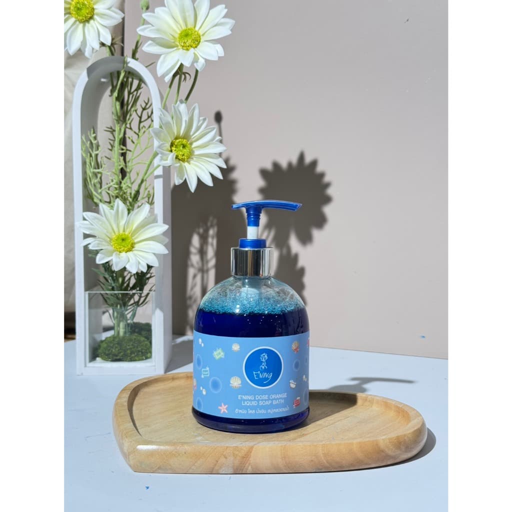 E'ning เซตสบู่ Blue ALPHA ARBUTIN SOAP 65ก. 6 ก้อน+E'ning อาบน้ำสบู่เหลว #Blue 500ml รูปที่ 5
