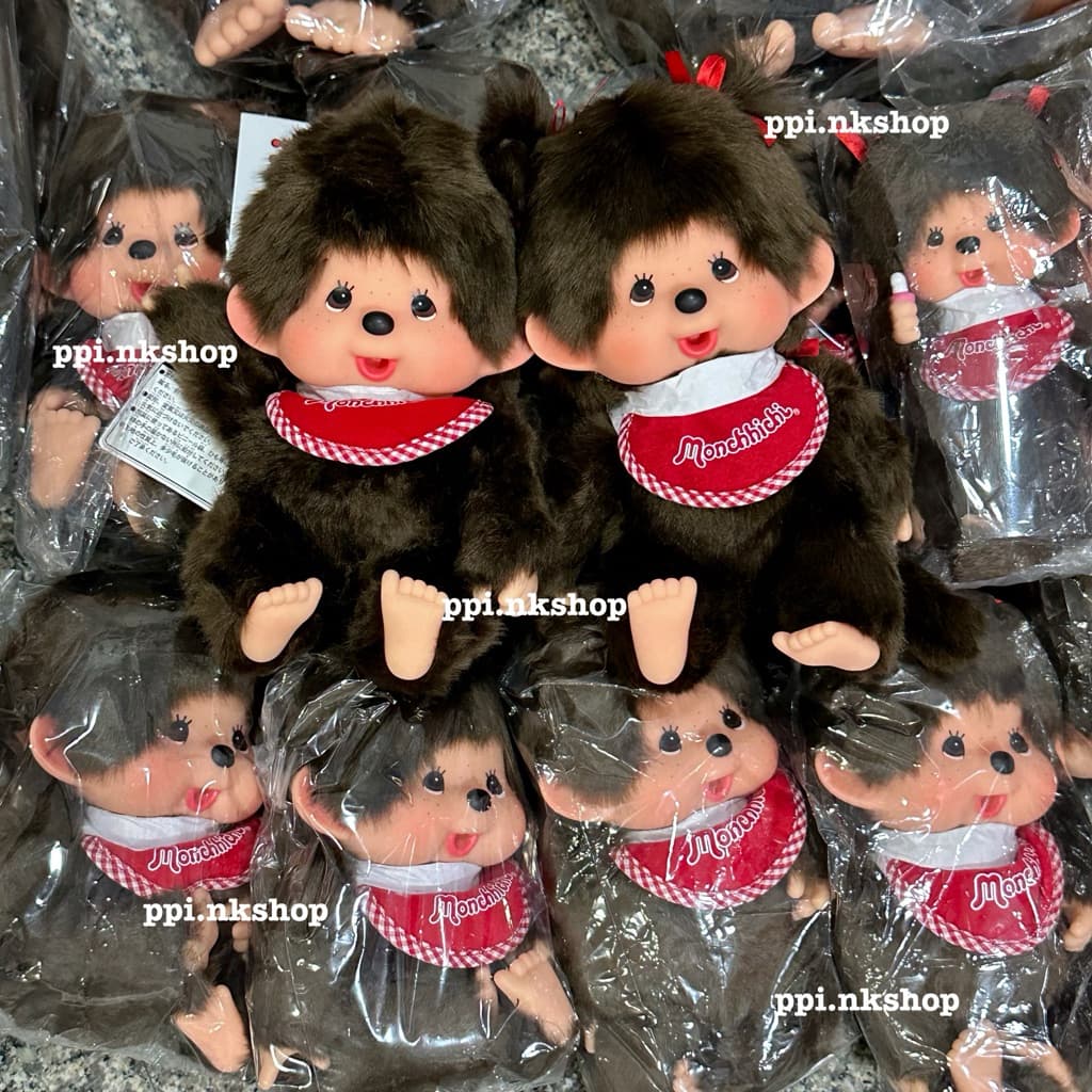| Monchhichi Plush Premium Standard ม่อนชิสีน้ำตาลออริจินอล รูปที่ 1
