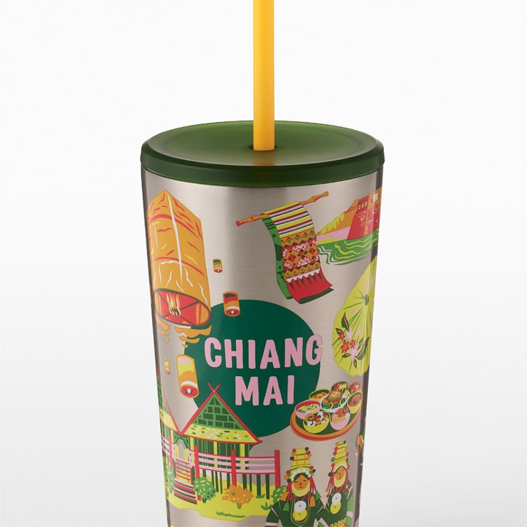 Starbucks Stainless Steel Chiang Mai Discovery Cold Cup 16oz. ทัมเบลอร์สตาร์บัคส์สแตนเลสสตีล ขนาด 16ออนซ์ A11180110 รูปที่ 3