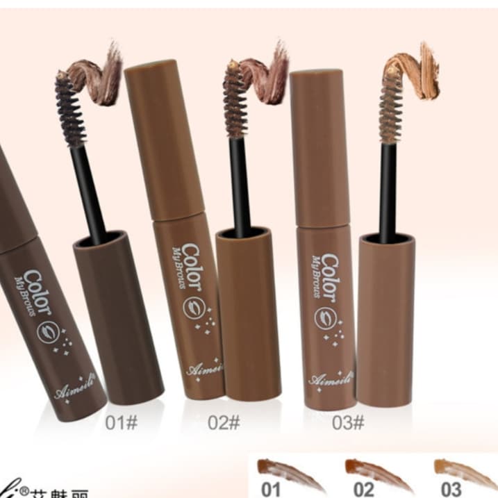 AIMEILI มาสคาร่าคิ้วแบบครีม พร้อมแปรงปัดคิ้ว คิ้วสวยฟู เรียงสวย 3 มิติ กันน้ำกันเหงื่อ มี 3 เบอร์ให้เลือก รูปที่ 2