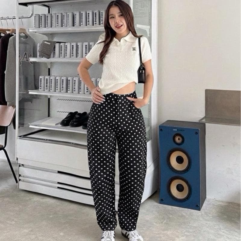Barrell pants กางเกงบาเรลผ้าซูปเปอร์กึ่งยีนส์หนาอยู่ทรงสวย รูปที่ 6
