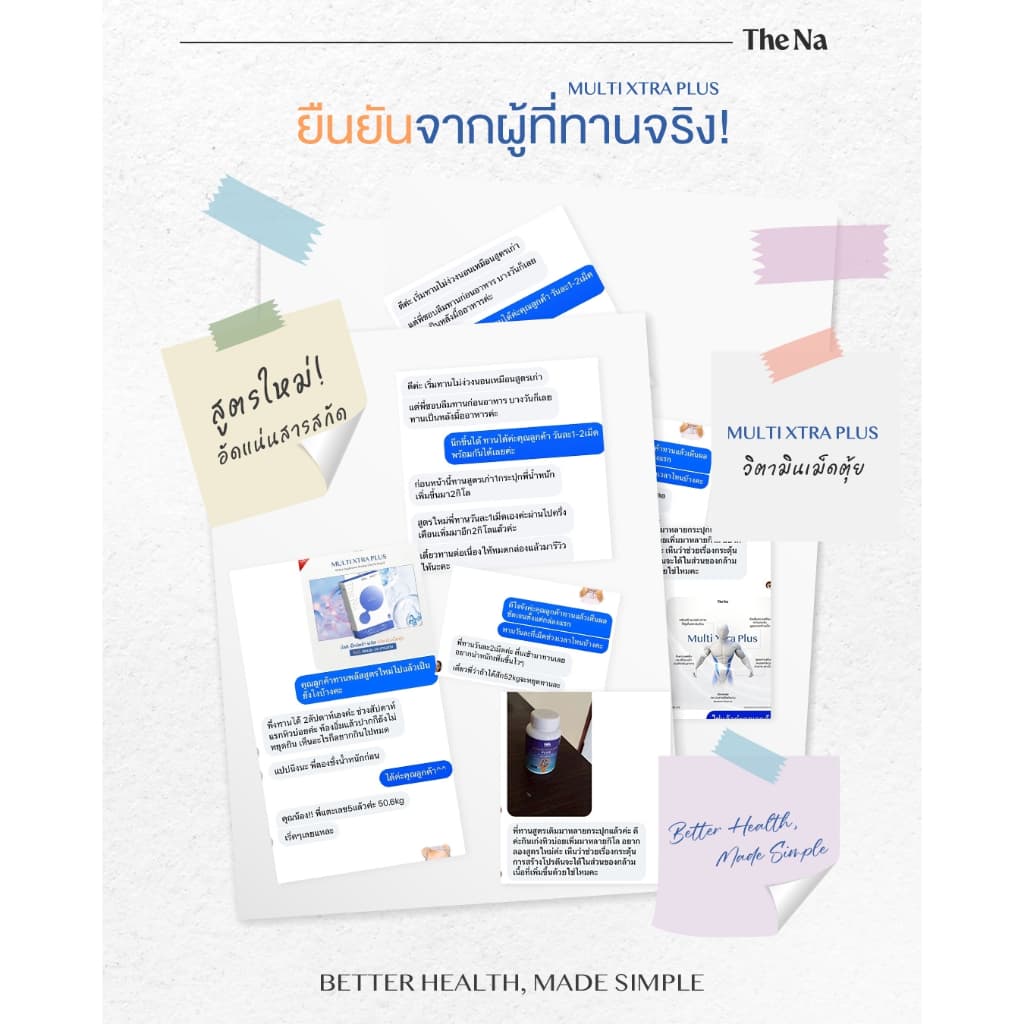 THE NA MULTI XTRA PLUS วิตามินรวม 2 กล่อง เจริญอาหาร เบื่ออาหาร ดูมีน้ำมีนวล ผิวสดใส เพิ่มน้ำหนัก รูปที่ 9