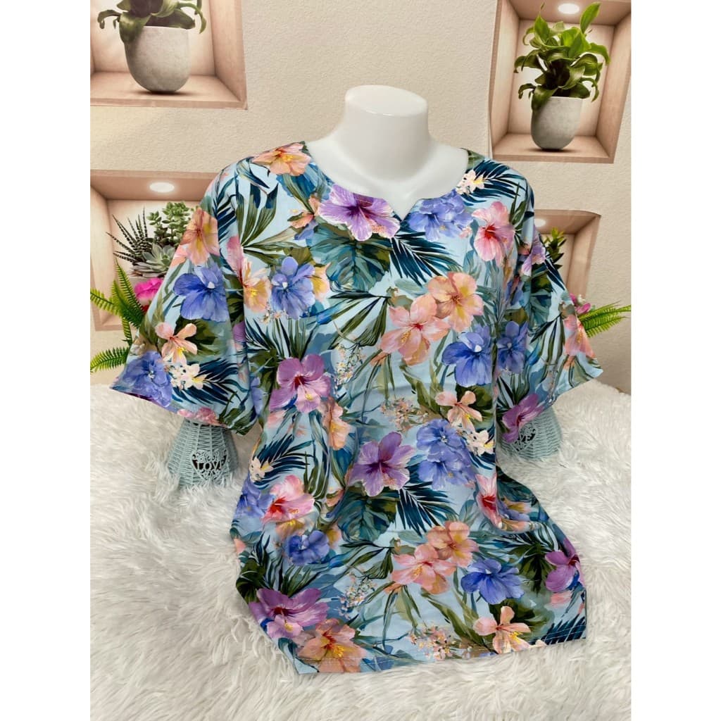 เสื้อสปัน เสื้อสาวอวบ ไซส์ใหญ่ เสื้อสงกรานต์ รับหน้าร้อน ผ้านิ่มใส่สบาย รุ่น1014 รูปที่ 5