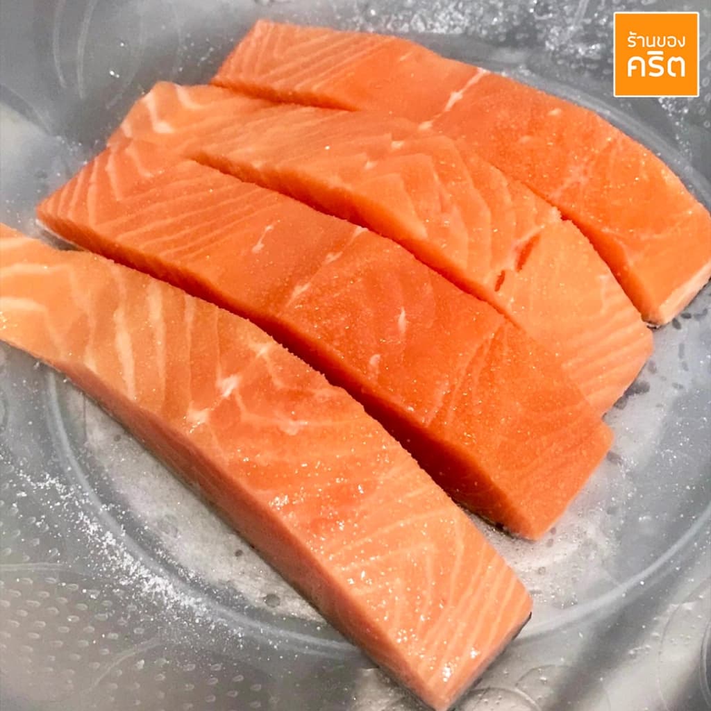 DUO2 เนื้อแซลมอน นอร์เวย์ ไร้ก้าง 5 ชิ้น + เนื้อวัวออส Grain Fed 270 วัน 1 ชิ้น - ร้านของคริต ชาคริต แย้มนาม - แซลมอน รูปที่ 6