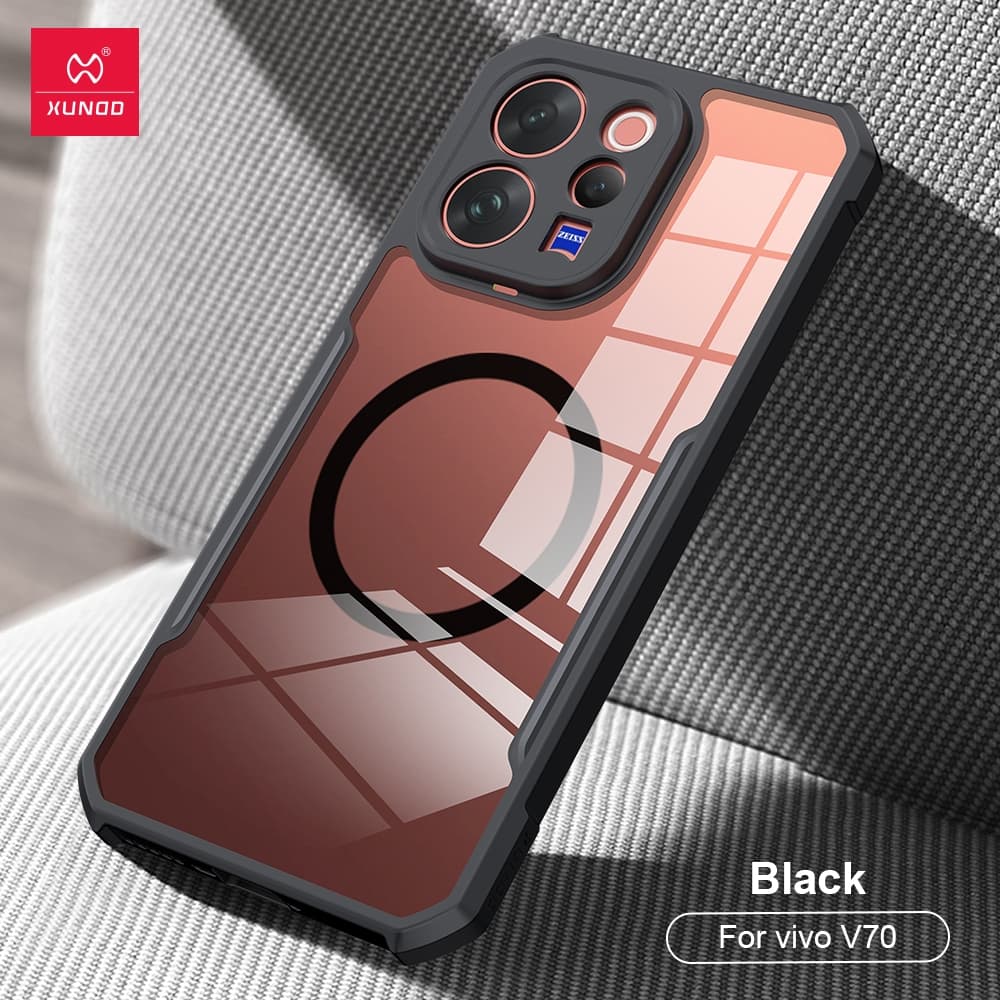 XUNDD Case ใช้สำหรับ vivo V70 FE v70 เคสโทรศัพท์แม่เหล็ก พร้อมขาตั้ง ปรับหมุนได้ กันกระแทกและกันรอยขีดข่วน รูปที่ 4