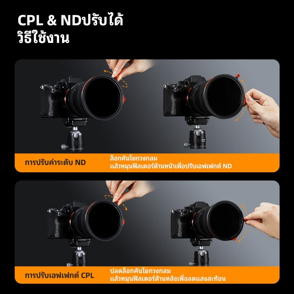 K&F CONCEPT NANO-X Magnetic 3-in-1 Filter Kit ND2-32&CPL&Black mist Filter For Lens รูปที่ 7