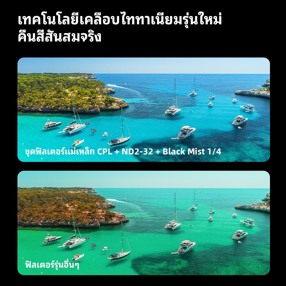 K&F CONCEPT NANO-X Magnetic 3-in-1 Filter Kit ND2-32&CPL&Black mist Filter For Lens รูปที่ 4
