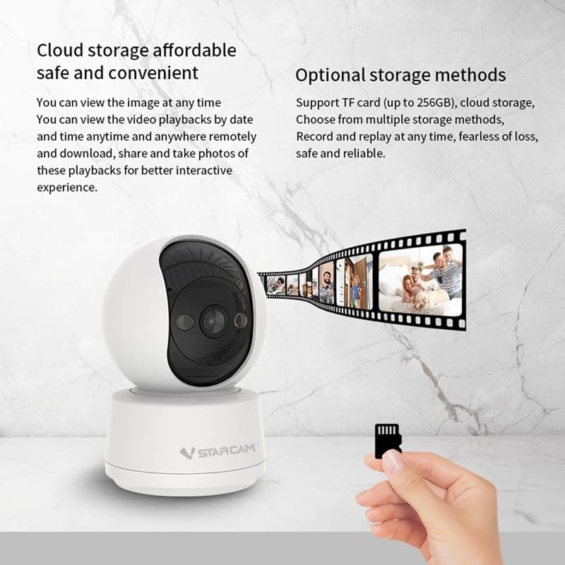 VSTARCAM C994 5MP SUPER HD 1296p 5GHz Dual-Band WiFi Ai Security Camera กล้องวงจรปิด พูดคุยโต้ตอบได้ รูปที่ 6